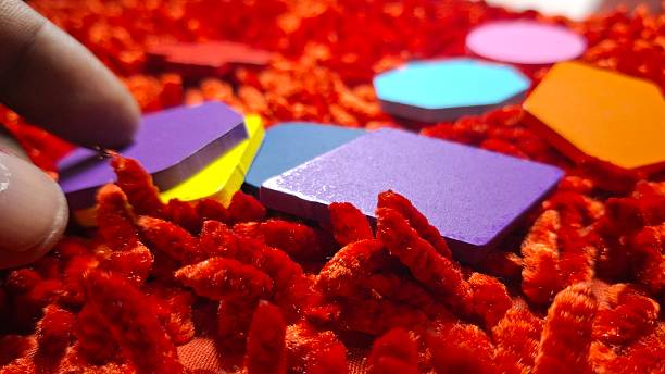 Vibrant, colorful meeples displayed beautifully, perfect for board games, teaching, or decoration, adding fun, charm, and creativity to any collection