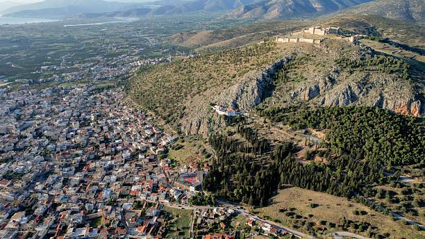 istock Aerial view around the downtown in Argos, greece 2235470455