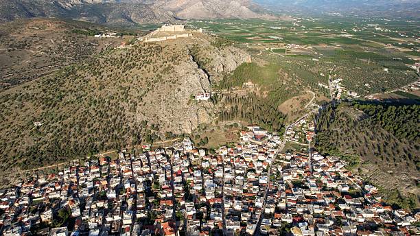 istock Aerial view around the downtown in Argos, greece 2235470537