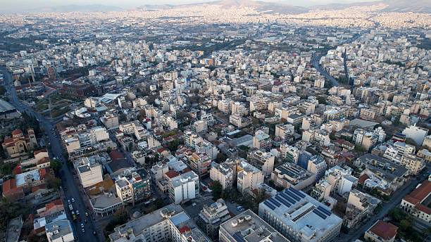 istock Aerial view around the downtown in Athens, greece 2235470714