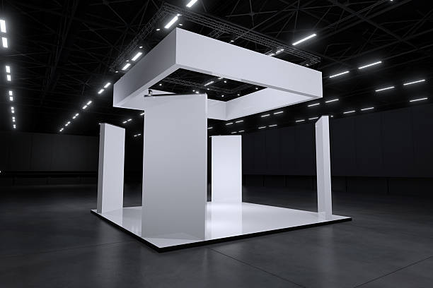 istock Exhibition stand for mockup and Corporate identity,Display.Empty booth Design.Retail booth design elements in Exhibition hall.booth Design trade show.Blank Booth system of Graphic Resources.3d render. 2235480385