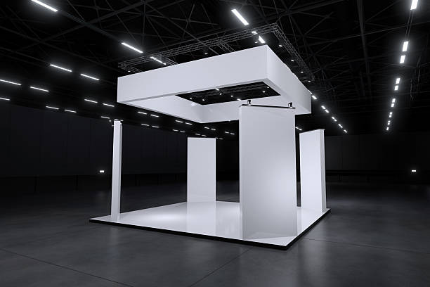 istock Exhibition stand for mockup and Corporate identity,Display.Empty booth Design.Retail booth design elements in Exhibition hall.booth Design trade show.Blank Booth system of Graphic Resources.3d render. 2235480387
