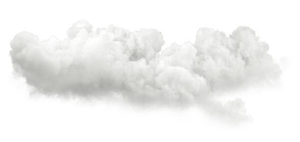 istock Cutout drifting white clouds ethereal on white backgrounds 3d illustrations 2235480389