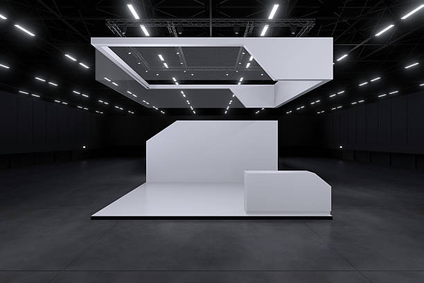 istock Exhibition stand for mockup and Corporate identity,Display.Empty booth Design.Retail booth design elements in Exhibition hall.booth Design trade show.Blank Booth system of Graphic Resources.3d render. 2235481700