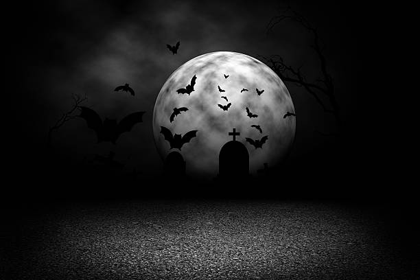 istock Halloween night, street full of ghost graves. 2235483401