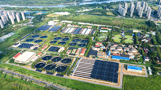 istock Solar power station and sewage treatment plant 2235488976