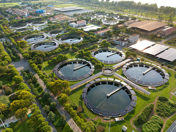 istock Solar power station and sewage treatment plant 2235489006