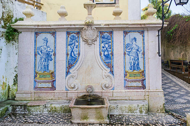 Sintra, Portugal, Aug 8th, 2024: Quinta da Regaleira, one of the principal tourist attractions of Sintra. Ledas Grotto