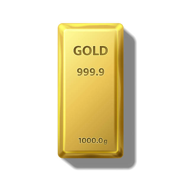 istock Realistic shiny gold bar mockup 3d vector isolated on white background top view, symbol of wealth, investment, finance, and luxury asset, banking, savings, economic growth. 2235490386
