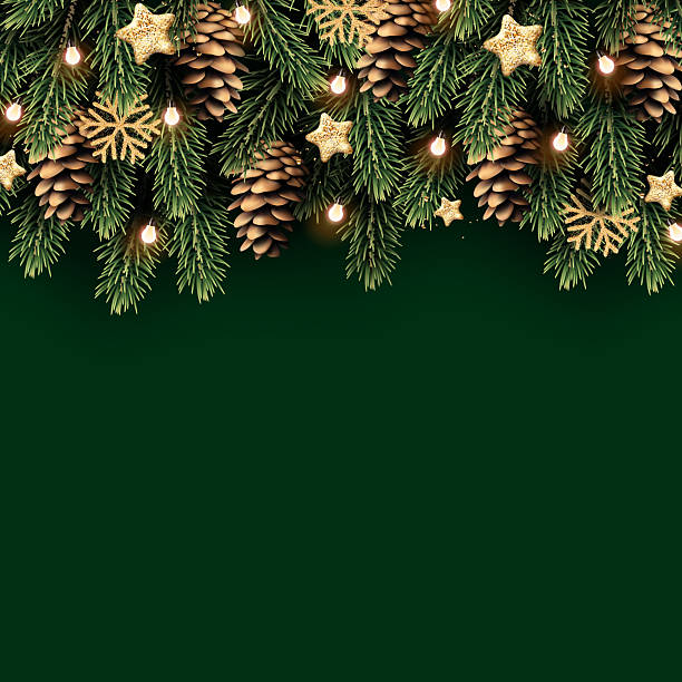 istock Christmas and New Year background with fir trees. 2235498316