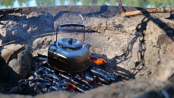 istock Campfire Kettle Boiling Water Outdoor Adventure 2235498489