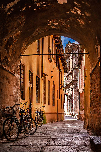 istock Lucca historic center alley 2235503855