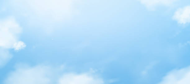 istock Blue sky background with soft white clouds, natural light over sea beach.Horizon abstract design summer banner template,Vector Landscape nature for business presentation with clean fresh style 2235503886