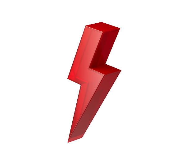 istock A vibrant red 3D lightning bolt icon with a sleek, modern and electrifying look. 3d illustration 2235508669