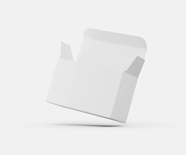 istock Blank white open box mockup for product packaging design on white background., 3d illustration 2235508784