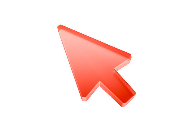 Red arrow icon pointing up on white background.
