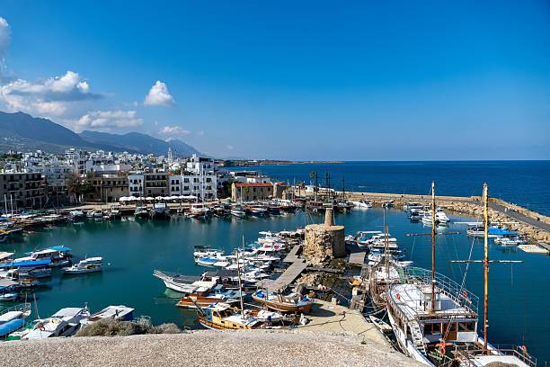 istock Kyrenia Harbour with boats and clear blue sky. 2235510461