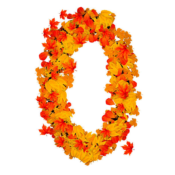 istock Number 0 formed with autumn leaves 2235512571