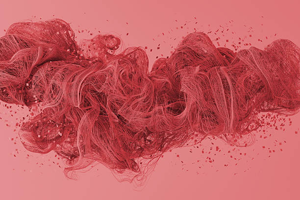 istock Christmas, New Year Background with Abstract Wavy Lines and Chaotic Flowing Thin Wires 2235513028