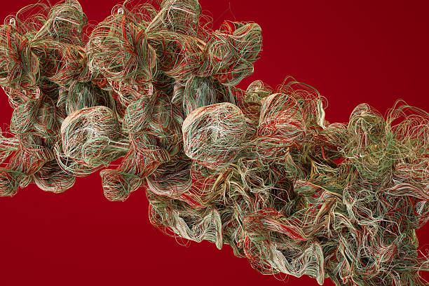 istock Christmas, New Year Background with Abstract Wavy Lines and Chaotic Flowing Thin Wires 2235513082