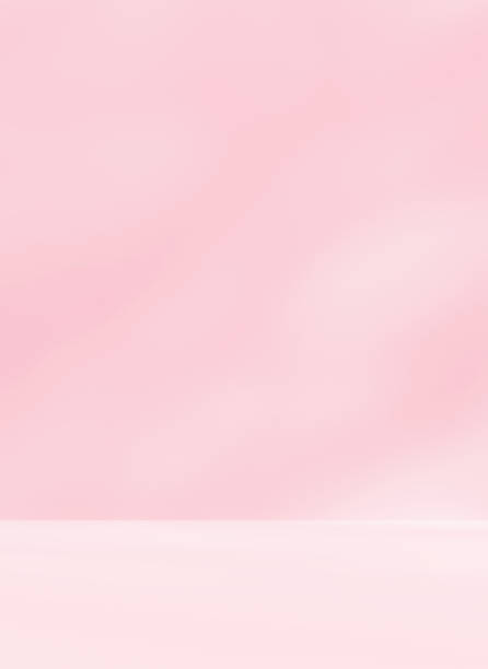 istock Empty pink colour room studio with sunlight effect shadow on the floor and wall for product presentation. 2235532658