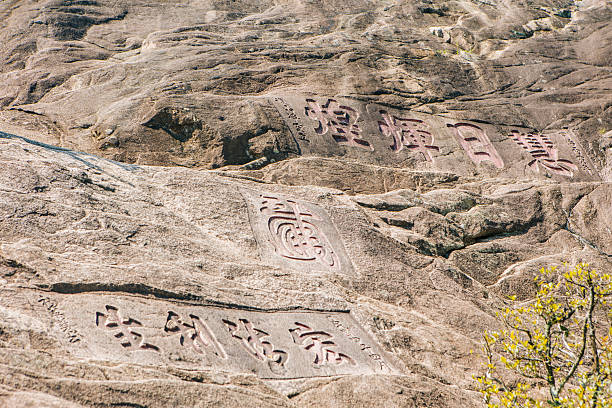 Buddhist Text Murals on Stones - Religious Concepts, Zen Buddhism