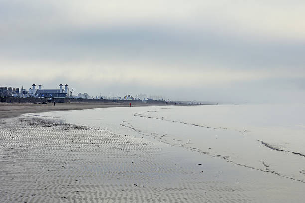 istock Misty morning seascape on Ayr Beach 2235537615