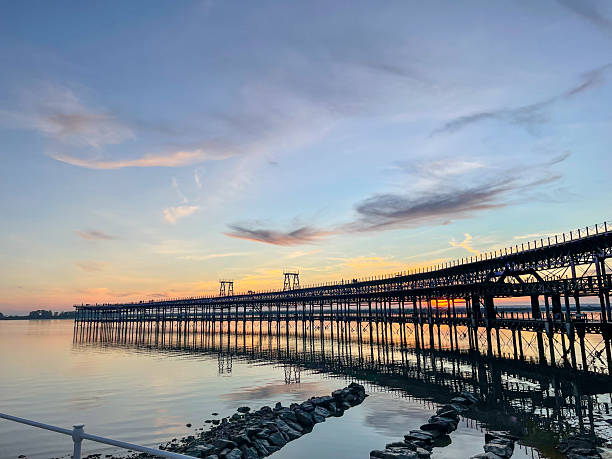 istock Sunset at tinto pier in Huelva, Spain 2235546022