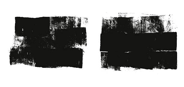 istock Ink text boxes labels. Streaks and callouts tag set. Grunge brush paint stokes. Brayer ink black lines. Thick paint rolled stripe stamps. Chalk wide underlines Vector smear banners white background 2235547564