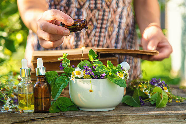 istock Medicinal herbs homeopathy and alternative medicine. Selective focus. 2235551791