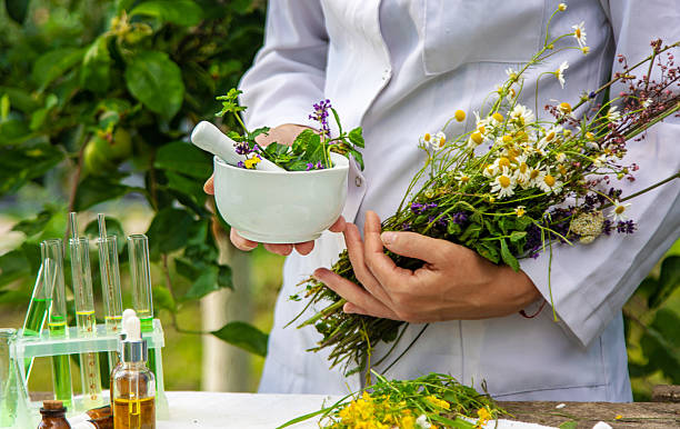 istock Medicinal herbs homeopathy and alternative medicine. Selective focus. 2235551792