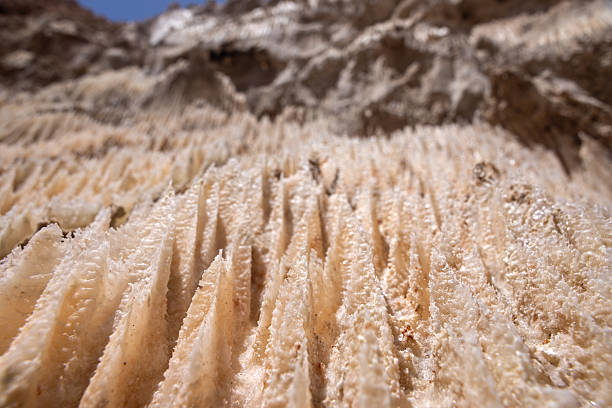 Beautiful low angle view of a salt mine in Transylvania, one of the biggest in Europe.