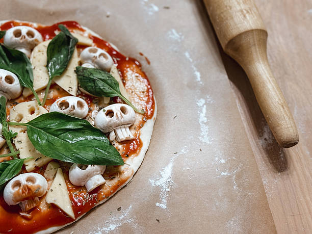 istock Making homemade pizza for Halloween 2235554568