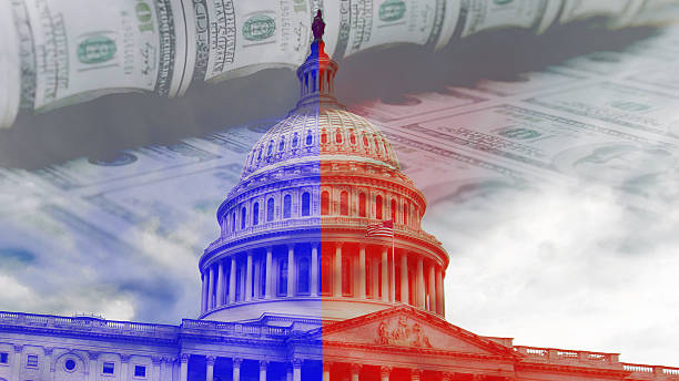 istock Red Blue Political Divide American Politics Abstract 2235563147
