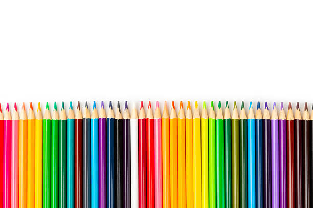 istock Colored pencils isolated on white background. Equipment for coloring. Stationery for creativity.Back to school. Flatlay. Children's Creativity and Education. Rainbow. 2235565199