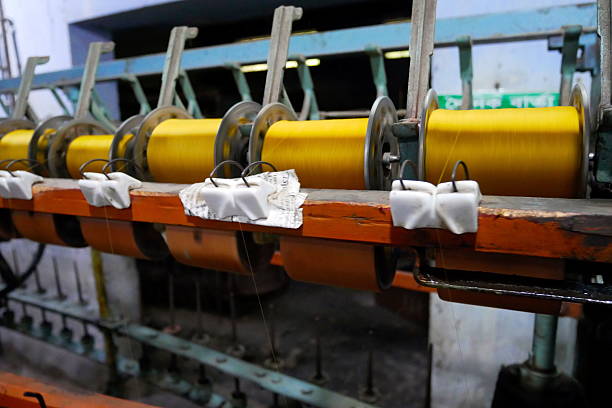 Silk factory in Bangladesh. Silk production in Asia