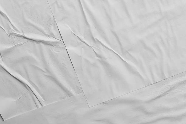 Texture of blank white crumpled papers