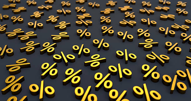 istock Golden shiny percent signs. 2235568173