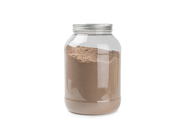 istock Protein powder.protein shake isolated on white background.Shaker bottle with protein.Food supplement.Whey protein powder with shaker for mixing.Sports nutrition.Concept of sports and healthy lifestyle 2235568298
