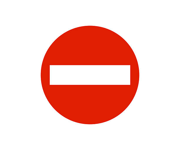 istock No Entry stop sign icon. No entry sign. Red circular traffic sign with horizontal white bar, indicating entry is prohibited vector design and illustration. 2235570086