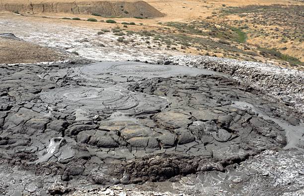 istock Mud volcano at Gobustan national park erupt. Azerbaijan 2235570319