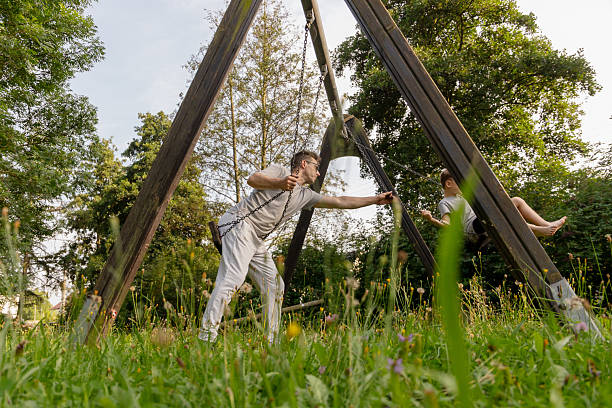 Children's playground in city park