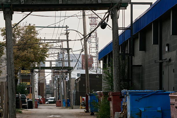 Port Arthur, Texas USA , TEXAS - March 30, 2024: Street ina an industrial area in Texas