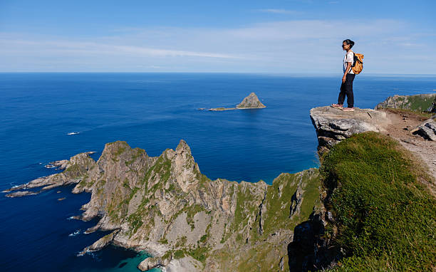 istock Stunning view from Matind Mountain in Bleik, Andoya, showcasing the vast ocean and rugged cliffs 2235595122