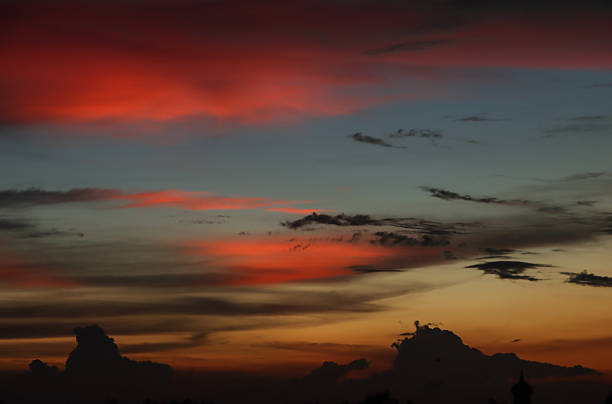 istock Twilight sky with colorful clouds at autumn 2235600647