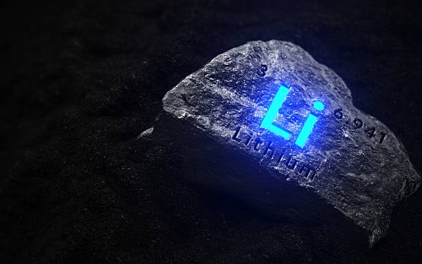 istock Lithium periodic table element, mining, science, nature, innovation, chemical elements used in physics and other sciences 2235619466