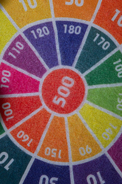istock Velcro Target Board with Numbered Scoring Zones Rainbow Colors 2235619916