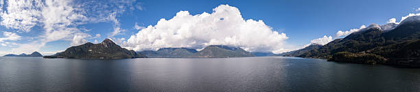 istock Panoramic View of Howe Sound Surrounded by Mountains and Blue Sky 2235644051