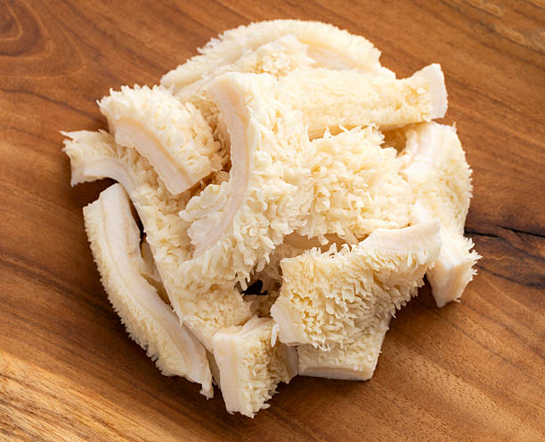 Pile of raw chopped tripe - second beef stomach