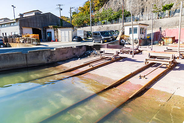 istock Equipment for landing a ship on shore 2235660347